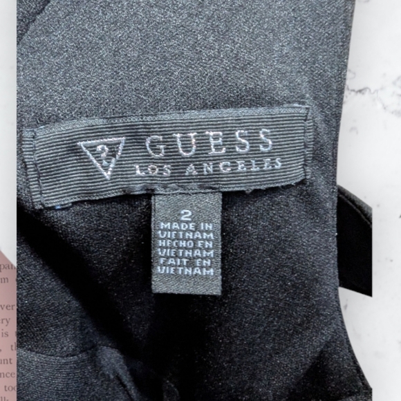 NWT Guess Little Black V-neck Dress Size 2 - Picture 6 of 8
